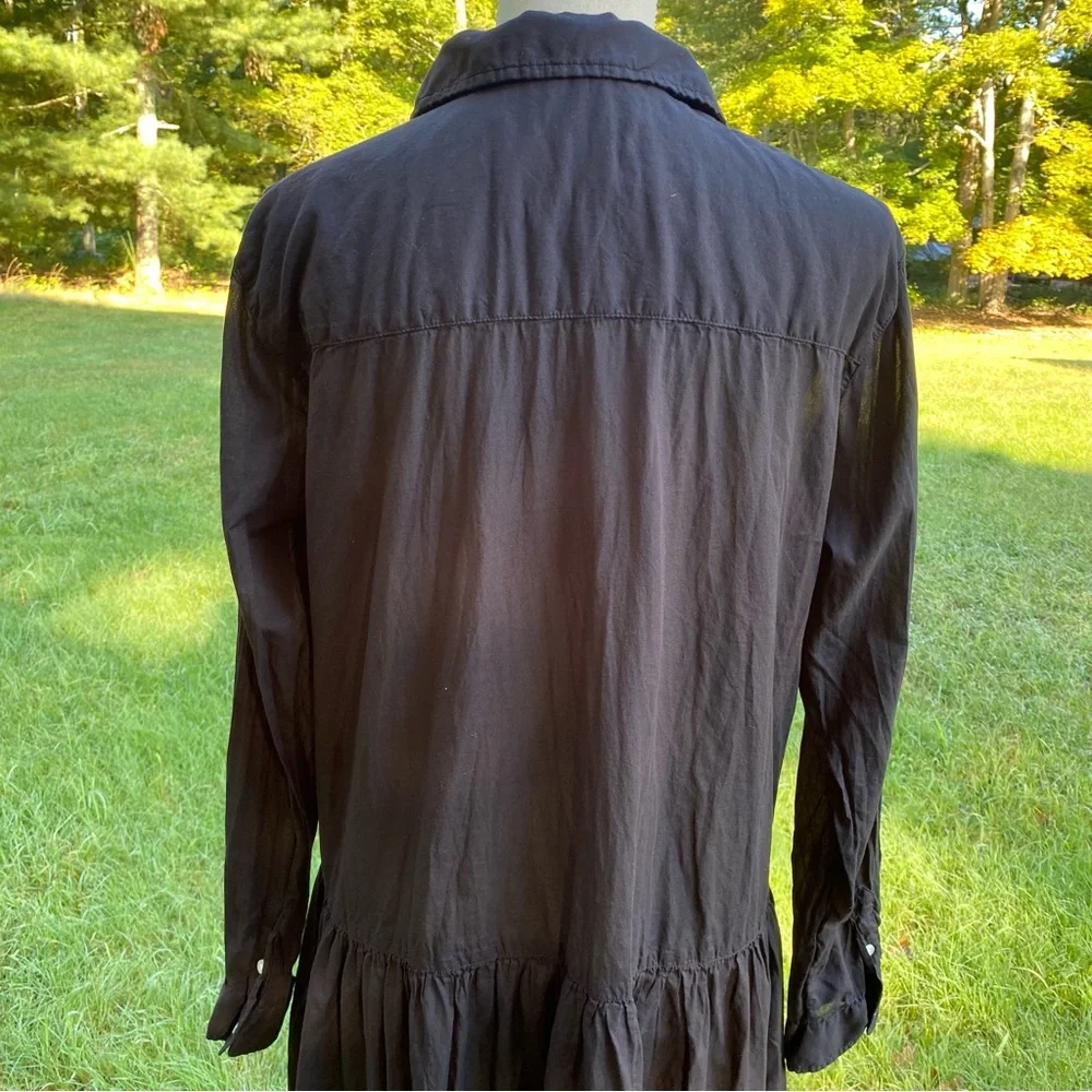 GRAYSON CHANGEMAKER DRESS BLACK COTTON DROP WAIST LONG SLEEVE POCKETS SIZE M